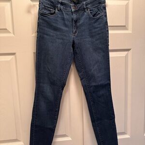 Ann Taylor Curvy Fit Dark Blue Skinny Jeans